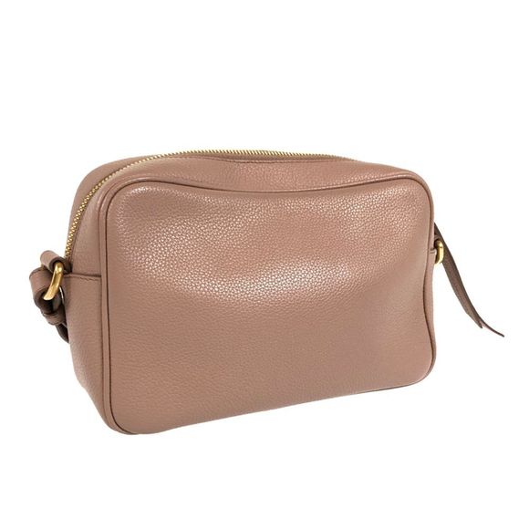 Prada Vitello Phenix Crossbody Graige Cipria Leather Shoulder Bag - Picture 3 of 16